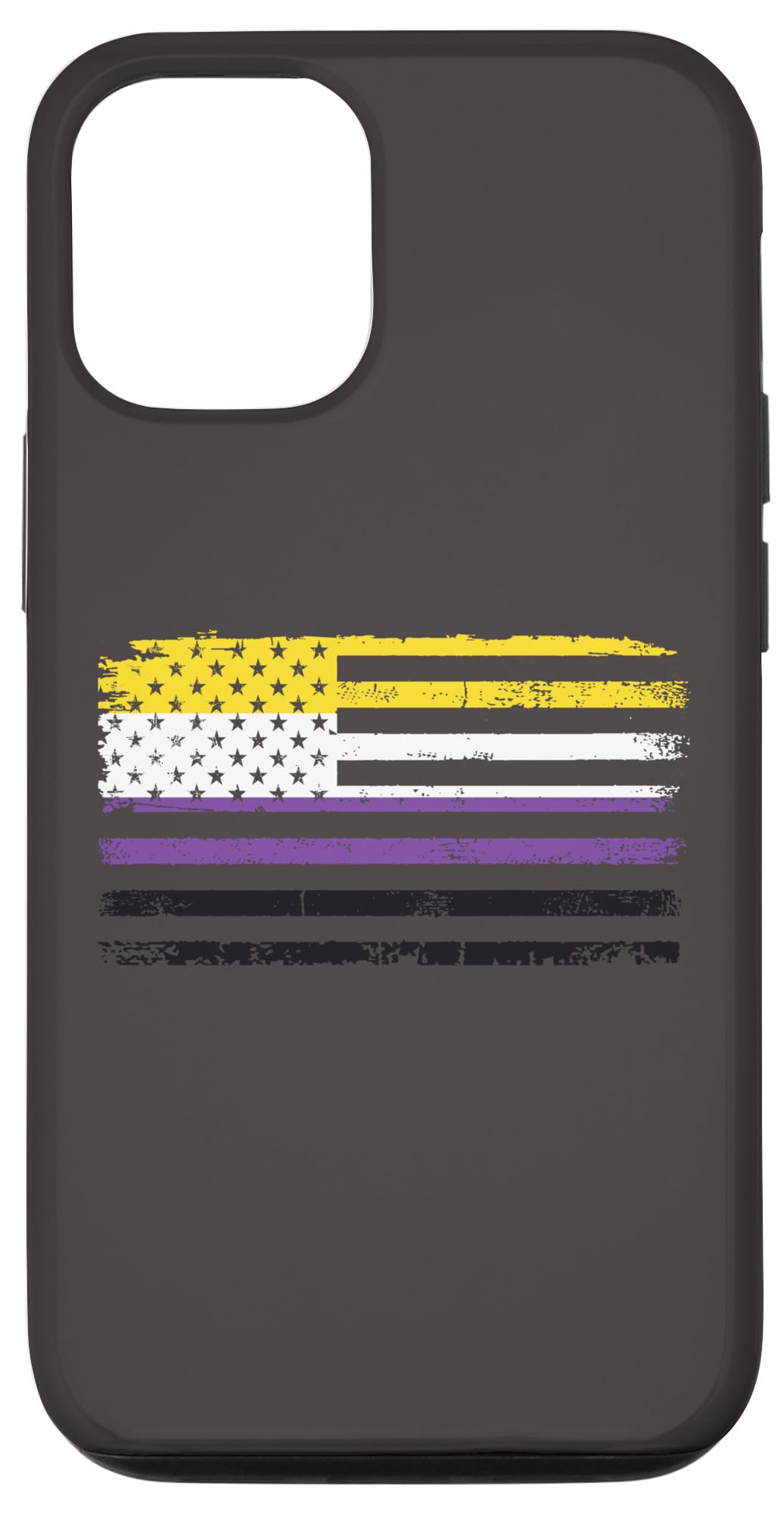 iPhone 14 Pro Non Binary USA Flag Case