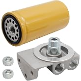 VIKKSAER 1R-0750 Fuel Filter Tool Kit, Diesel Fuel Filter Remote Mounting Base 1/2" NPT 24770 Compatible with CAT 1R-0749 Filter