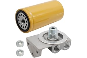 VIKKSAER 1R-0750 Fuel Filter Tool Kit, Diesel Fuel Filter Remote Mounting Base 1/2" NPT 24770 Compatible with CAT 1R-0749 Filter