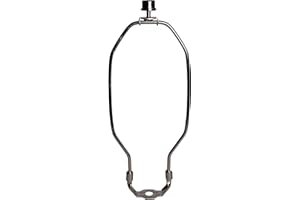 I Like That Lamp Complete Lamp Harp Set (1 Pack) - Silver 8" Harp (Suitable for 9" to 10" Lampshade) - Includes Harp, Saddle Holder Base and Finial - Harp Lamp Converter For Table and Floor Lamps