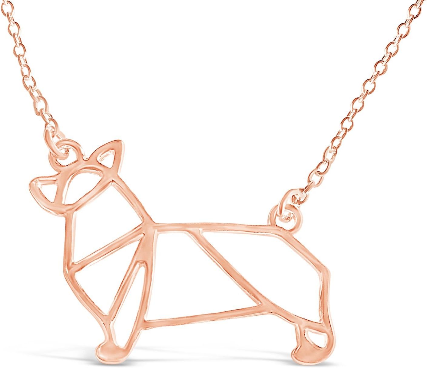 Corgi Necklace, Corgi Origami Necklace, Corgi Gift Perfect For Dog Lovers, Dog Jewelry For Women, Dog Necklaces For Lovers Of Corgis, Gifts For Corgi Lovers