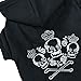 Zack & Zoey Crowned Crossbone Dog Hoodie with Skull & Crossbones and Rhinestones