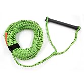 72FT Ski Rope for Waterskis with Handle | Heavy Duty, Wakeboard Rope, Water Sports Lines, Kneeboarding, Wakeboarding