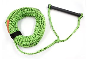 GOLDEN COCK 72' Ski Rope for Waterskis - Heavy Duty Wakeboard Rope with Handle, Water Sports Lines and Skiing, Kneeboarding, Wakeboarding