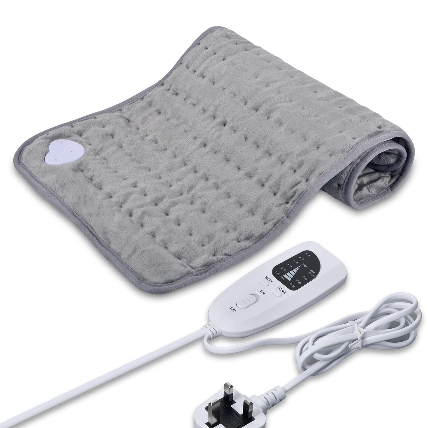 Volenx Heat Pad 12"x24", Heating Pad with Auto Shut Off & Machine Washable, Electric Blanket with 6 Heat Levels & 4 Timer Settings, Soft Heated Blanket for Back Neck Shoulder