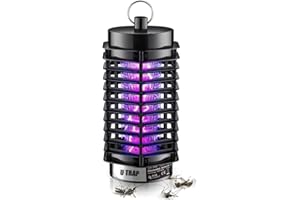 BRIRILINE Bug Zapper Indoor, Electric Mosquito Zapper, 4200V High Voltage Insect Catcher for Inside Home, Indoor Trap & Killer for Gnats, Moths, Fruit Fly (Black)