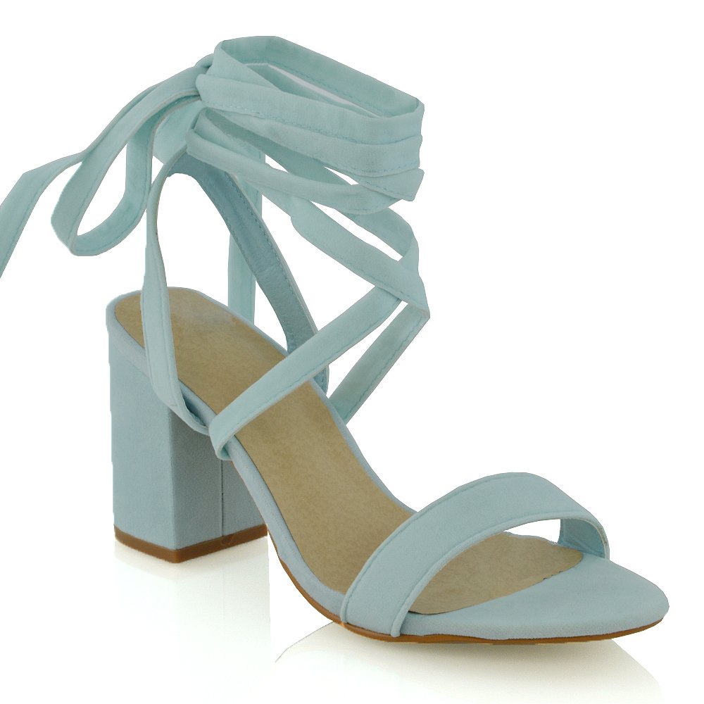 low block heel lace up sandals