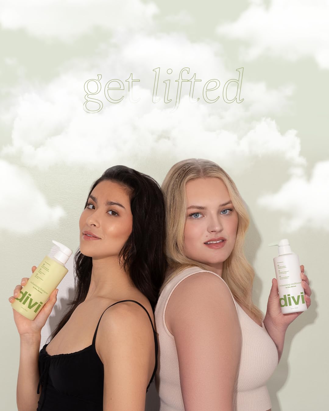 Divi Shampoo and Conditioner Set for Women and Men - Hair Care Duo for All Hair Types, Adds Volume, Lift, and Bounce, Strengthens and Nourishes Hair - Full Size, 2 x 12 Fl Oz