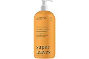 ATTITUDE Volume and Shine Hair Shampoo, Made in Canada, EWG Verified, For Thin Hair, Naturally Derived Ingredients, Vegan and