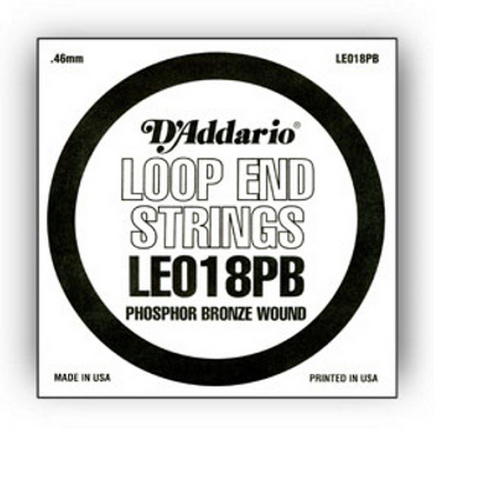 D'Addario .018 Phosphor Bronze Loop End Single String