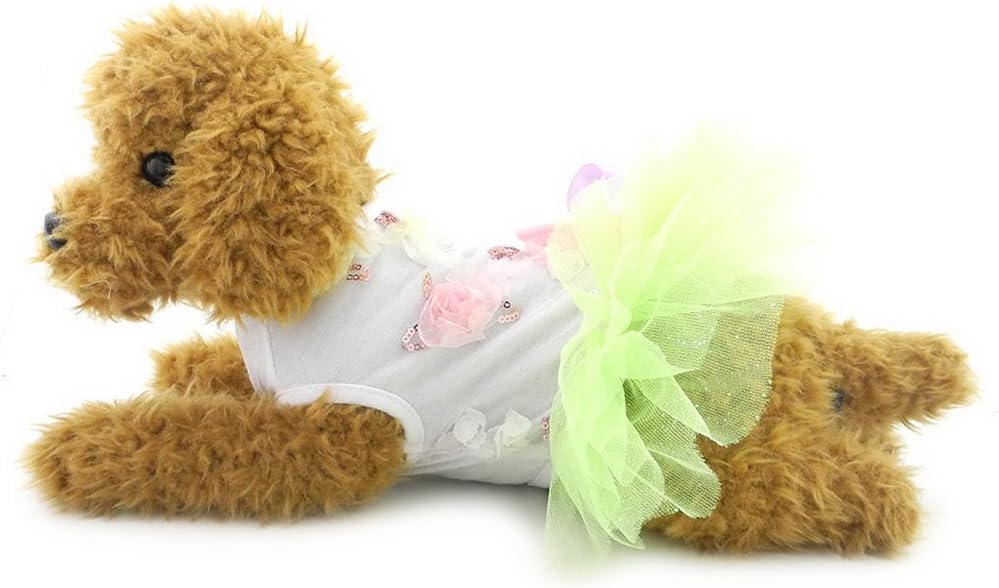 Ranphy Pet Puppy Small Dog Cat Lace Skirt Princess Tutu Dress Skirt Bowknot Romantic, Lovely, Puppy