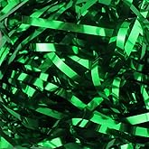 Amsthow Basket Grass Green Basket Filler 1/2 LB Gift Wrap Shredded Shiny Cut Confetti Raffia Box Stuffing for Birthday Wedding Wrapping