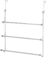 Top Home Solutions 3 Tier Chrome Over Door Airer Towel Rail 60cm W x 12cm D x view 4