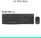 Logitech MK295 Silent Wireless Keyboard and Mouse Combo UK QWERTY Black view 9