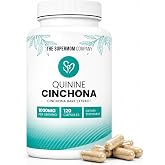The Supermom Company Quinine Cinchona Bark Extract 1000 mg &ndash; Herbal Supplement for Muscle &amp; Leg Cramp Relief, Digestive Support &amp; Immune Health &ndash; 120 Capsules, Non-GMO, Made in USA