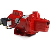 Red Lion RJS-100-PREM 115/230V, 1 HP, 23 GPM, Shallow Well Jet Pump | Cast iron, For wells down to 25', Enhanced starting power for dependable water flow to large homes and farms, 602208
