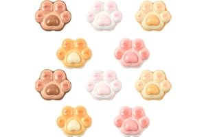 10Pcs Decoden Charms Cabochons Flatback Resin Charms for Phone Case Making Hair Rope DIY Craft(Paw Print)