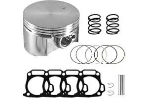 LZEVIAERI 70mm Flat Top Piston .550 Rings Gasket Kit With 18lb Valve Springs For Predator 212cc High Compression performance GX200 Gas Engine Mini Bike Go Kart