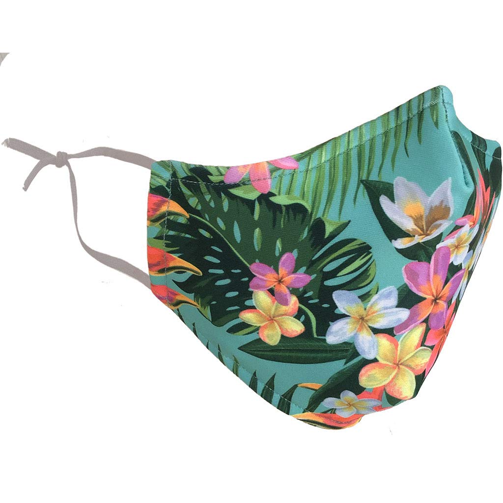 Delfina Stay Safe Reusable Face Mask Protection Washable Mouth & Nose Shield Breathable Anti Smoke Pollution Bike Motorcycle Sport (Tropical)