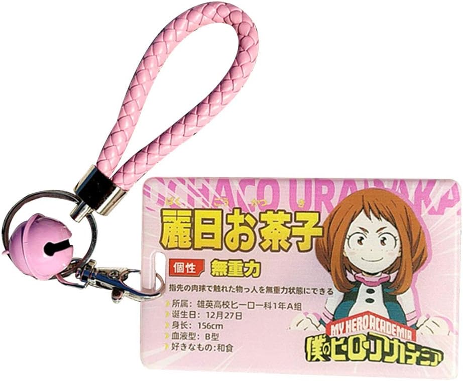 Dacitiery My Hero Academia Cases, Bus Card Protector Acrylic Credit Card Cases, Anime Fancy Accessories for Teen(OCHACO URARAKA)