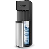 EUHOMY Bottom Loading Water Cooler Dispenser for 5 Gallon Bottle, 3 Temperature Settings – Cold, Warm & Hot, with Child Lock, LED Display Light, Water Cooler for Home, Office, Apartment, Black