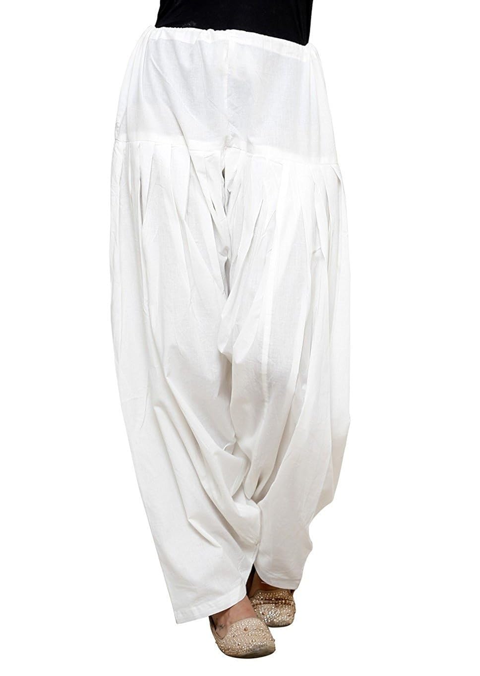 kalpit creations women's cotton semi-patiala (kalpit-salwar-white _white_ free size)