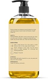 Botanic Hearth Castor Oil 8 Fl Oz Cold Pressed Hexane Free for Hair Eyelashes view 2