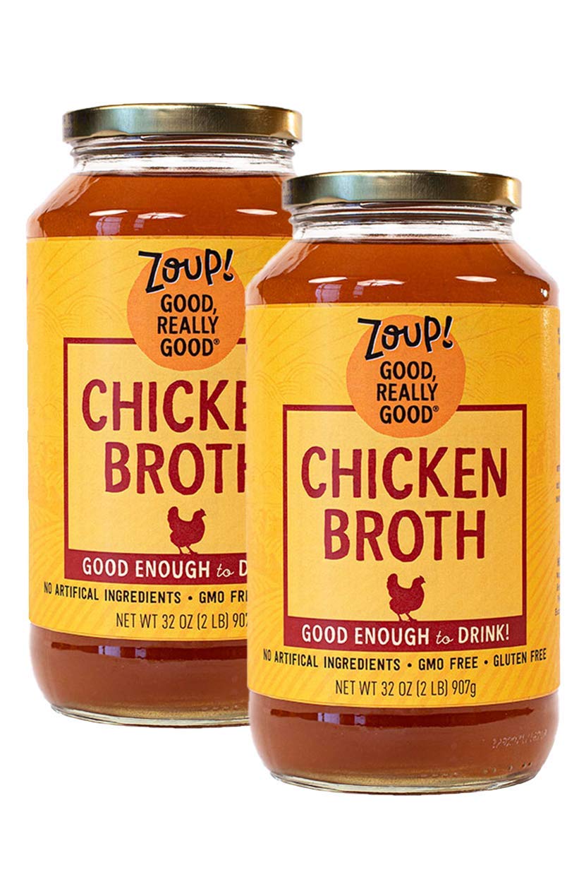 Chicken Broth by Zoup! Keto-Friendly, Gluten Free, Sugar Free Clear Chicken Broth - Great for Stock, Bouillon, Soup Base or to Drink (2-Pack)