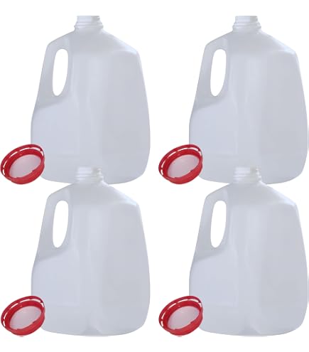20 Pack Empty Plastic Gallon Juice Bottles – 128 Oz With Tamper Evident Caps