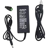 ALITOVE 5V 5A AC to DC Power Supply Adapter Converter Charger 5.5x2.1mm Plug AC 100V~240V Input for WS2812B WS2811 SK6812 LED Pixel Strip Light CCTV Camera Security System Computer Project