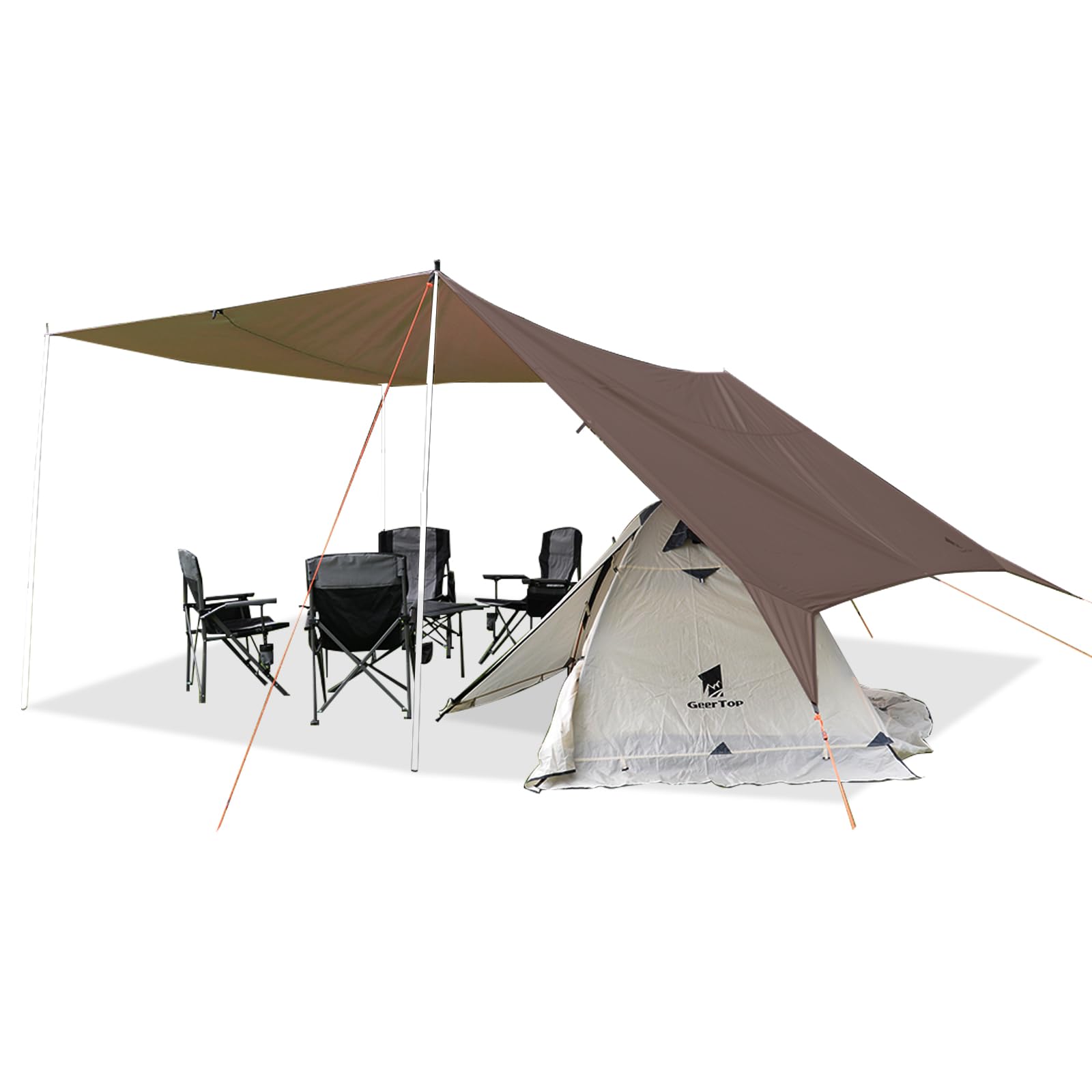 Photo 1 of GEERTOP 17 x 10 ft Camping Tarp Lightweight Large Waterproof Hammock Rain Fly Shelter Backpacking Tent Tarp for Outdoor Hiking Bushcraft Survival Travel