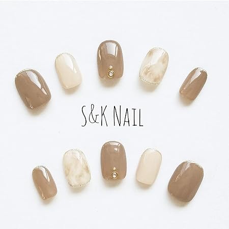 Amazon ネイルチップ ショート タイダイ フレンチ 日本製 ハンドメイド ネイルエナメル仕上げ 9サイズ計26枚入り Amazon限定 S K Nail S K Nail ネイルチップ 通販