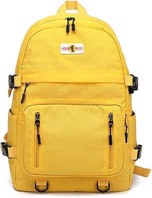 Amazon Tri Tree リュック ナイロン 中学生 高校生 大学生 女の子 通学 遠足 旅行 お祝い プレゼント 大容量 収納 イエロー Tri Tree レディース