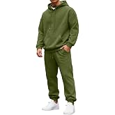 GQN Men's 2 Piece Oversized Tracksuit Hoodie and Jogger Sweatpants Casual Matching Sweatsuit for Travel Lounge Sport