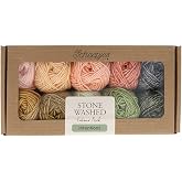Scheepjes Stone Washed Color Pack, 10x25g - Intentions, Cotton/Acrylic