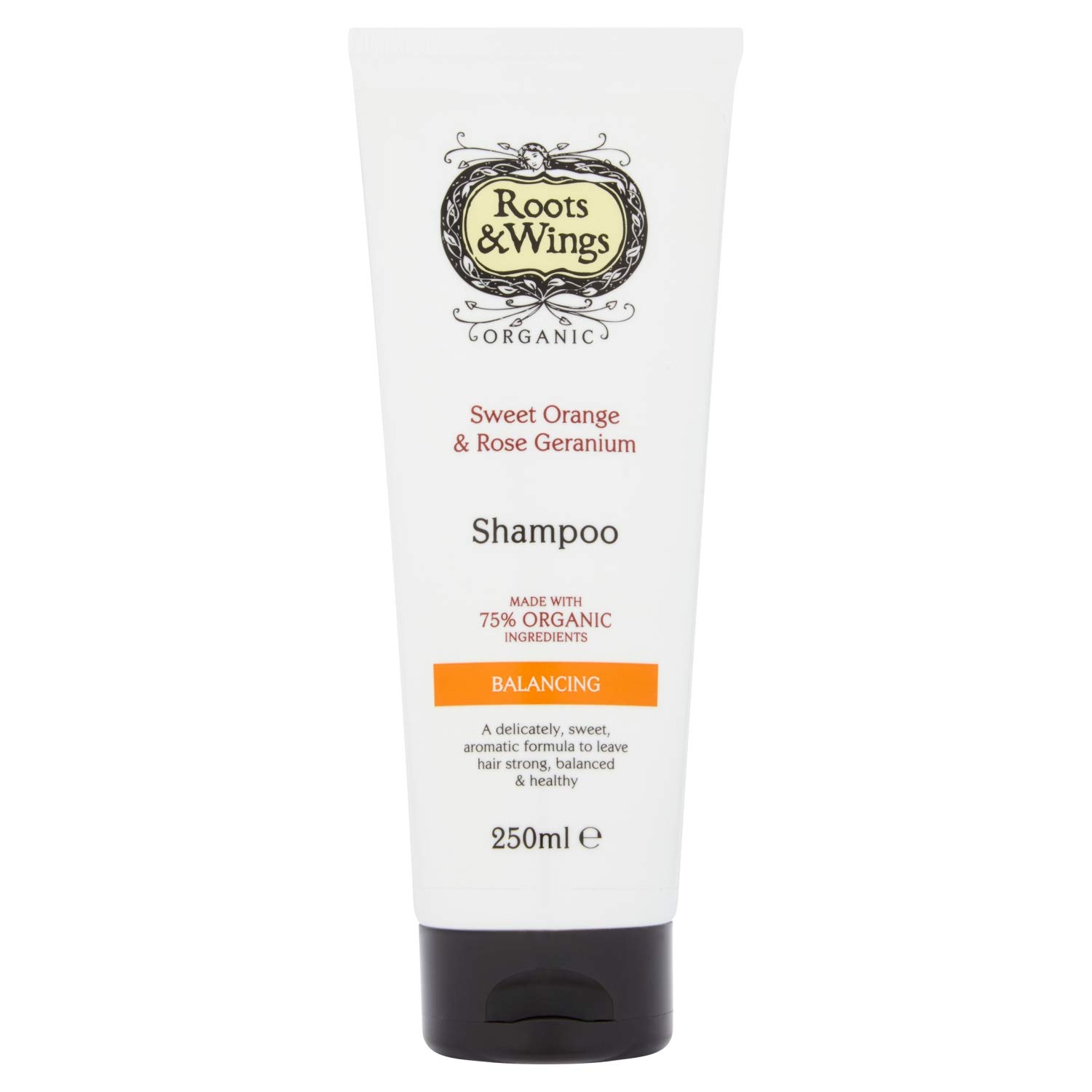 Roots & Wings Organic Balancing Sweet Orange and Rose Geranium Shampoo 250ml