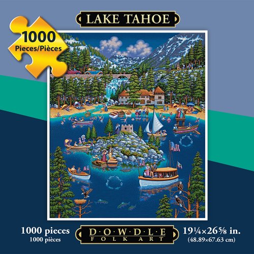 Dowdle Folk Art Lake Tahoe Jigsaw Puzzle