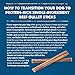 Best Bully Sticks 6 Inch Gullet Sticks - 25 Count (Pack of 1) - Natural, Thin, Hollow Esophagus Snack, Rawhide Alternative