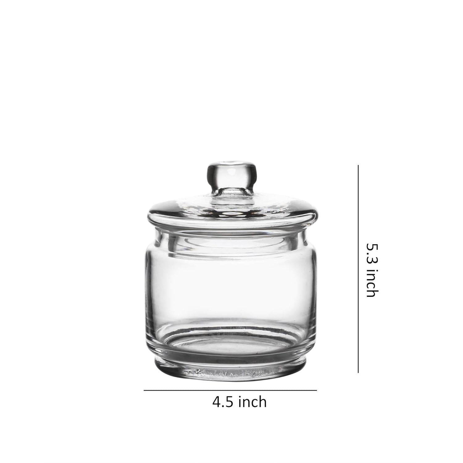 Whole Housewares Clear Glass Apothecary Jars-Cotton Jar ...