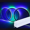 Muzata 2Pack 16.5FT/5M Silicone LED Channel IP67 Waterproof and Dustproof Flexible Bendable Spotless Diffuser Channel fit Neon LED Strips Width up to 11MM USC4 5M