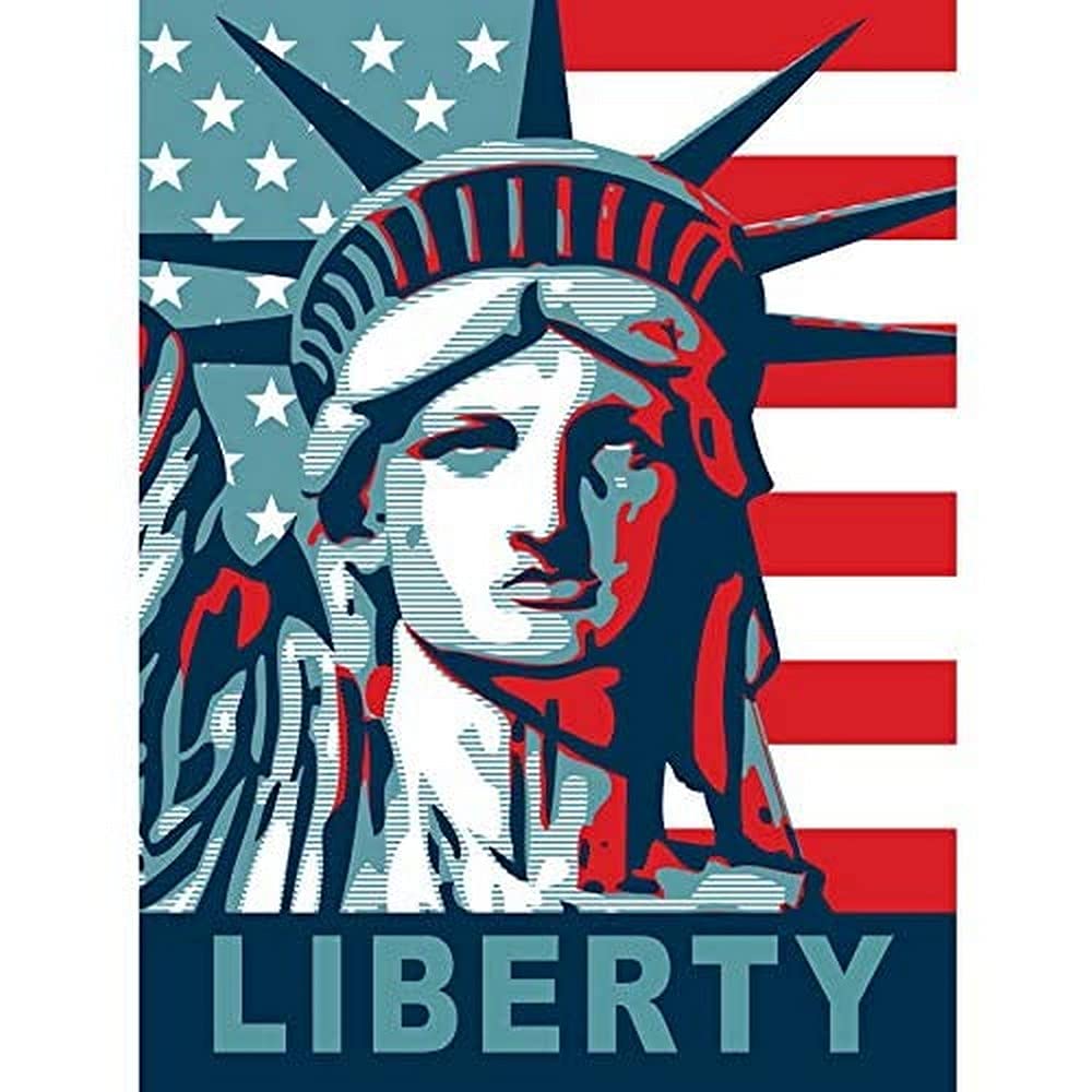 Statue Of Liberty American Icon Art Print Canvas Premium Wall Decor Poster