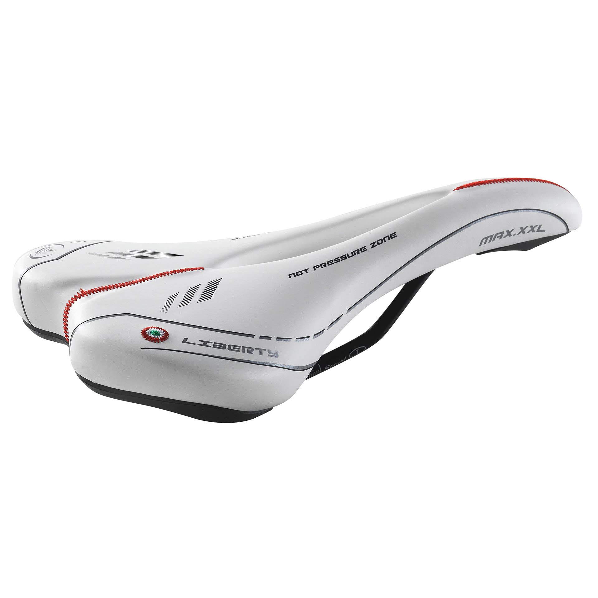 Monte Grappa saddle Max Liberty skay 275 x 145 mm men's white