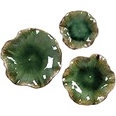 Uttermost Abella Forest Green Ceramic 3-Piece Wall Art Set