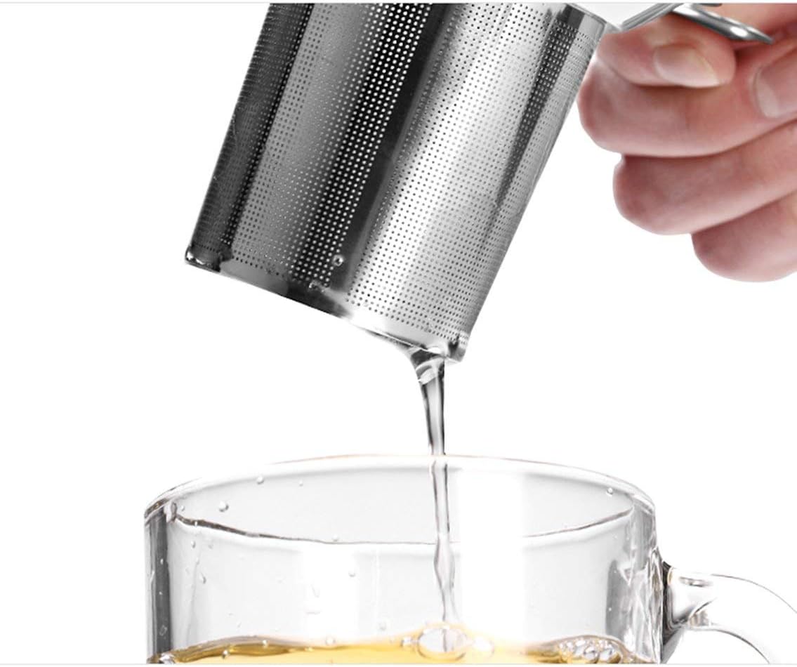 Panamami Practical Tea Strainer Filter Stainless Steel Tea Infuser Strainer Filter Drinkware Tea Drinking Accessories Kitchen Use/Silver