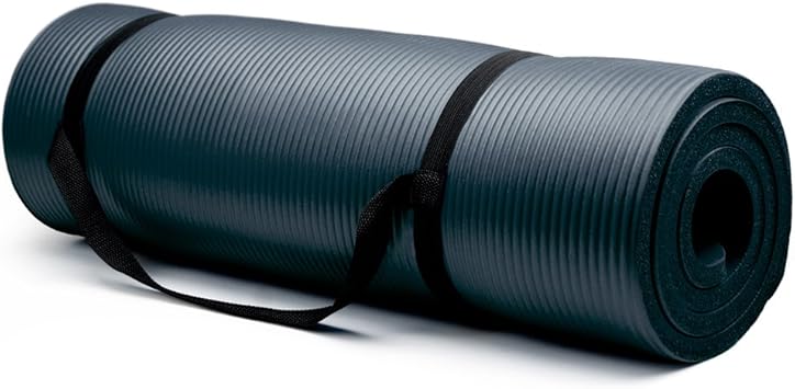 Crown Sporting Goods 5/8-Inch Extra Thick Yoga Mat with No Stick Ridge