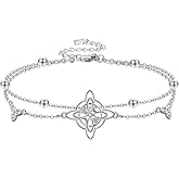 CUPENDA Witches Knot Bracelet Sterling Silver Celtic Knot Bracelet Wicca Jewelry for Women