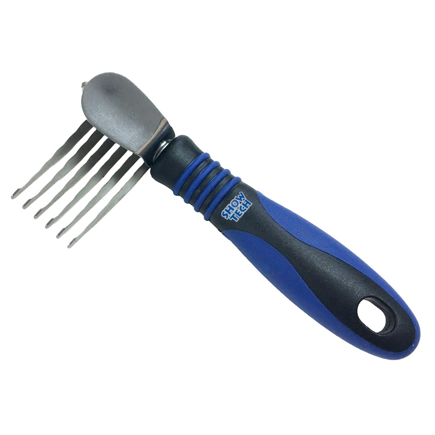Show Tech Detangler with 6 Serrated Blades, Approx. 3 cm Long, Blue