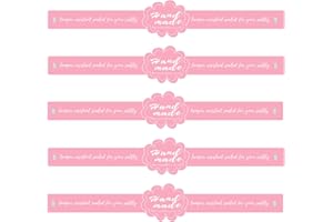 REMERABEL 500Pcs Food Safe Tamper Evident Labels 9x1 Inch Security Seals for Retail Packaging Jars Bottles Commercial-Grade Tamper Resistant Stickers (Pink, 250)