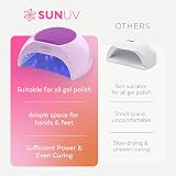 SUNUV UV Nail Lamp LED Gel Dryer Auto Sensor 4 Timers Purple view 7