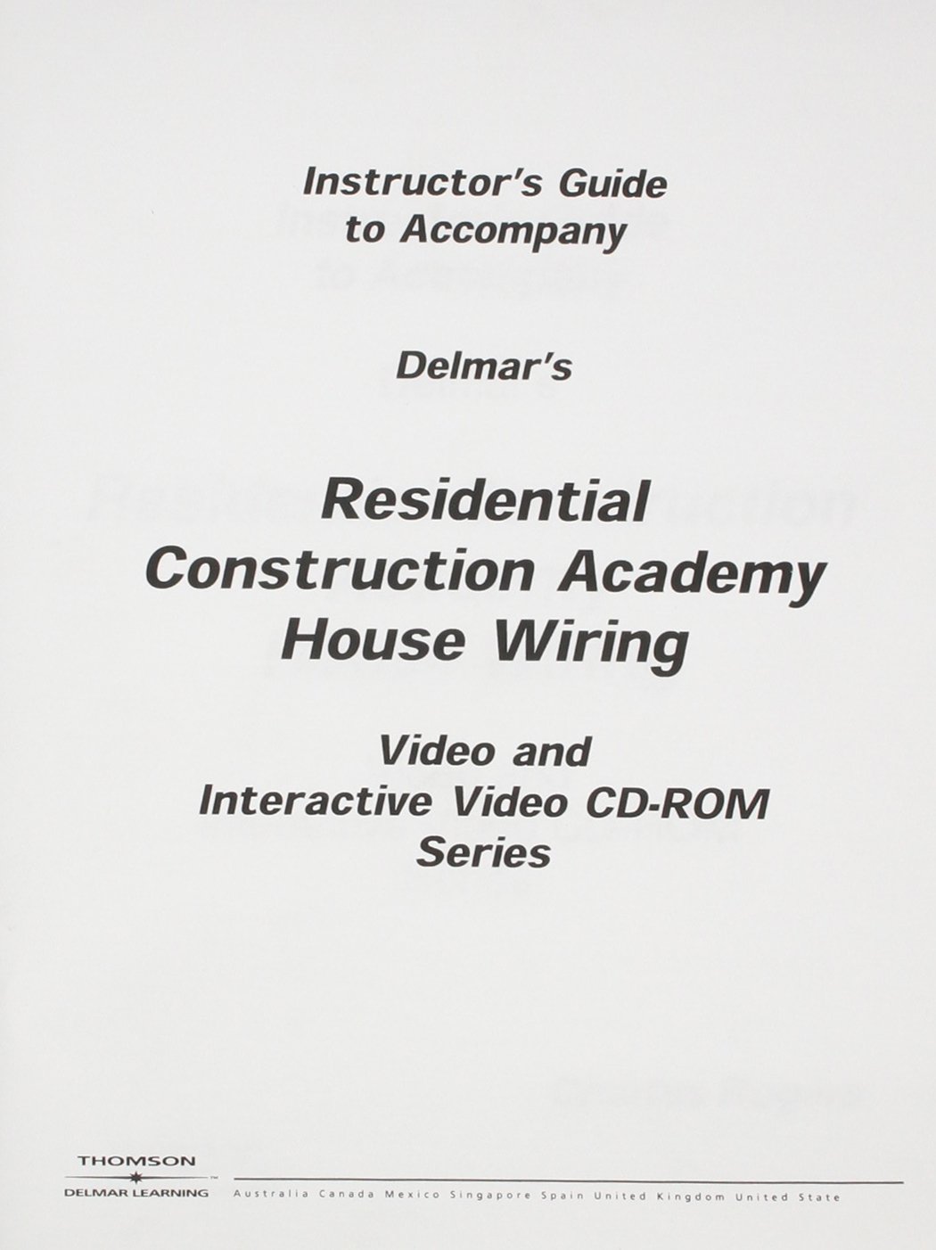 Amazon.com: Residential Construction Academy House Wiring Video Set 2  [VHS]: Gregory W Fletcher: Movies & TV